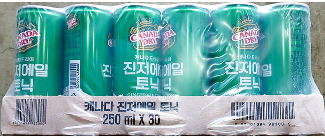 캐나다드라이(코카콜라 진저엘 250g 30개) 업소용 탄산음료, 250g X30개, 250ml