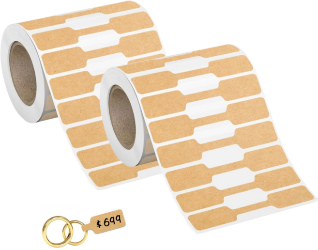 심플리비 악세사리 가격 택 라벨 롤 스티커 1000매, 1개, 크라프트