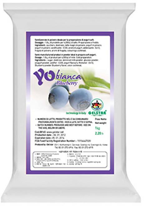 젤스타 요비앙카 블루베리 요거트 파우더 1kg 1박스 12개, 1개입