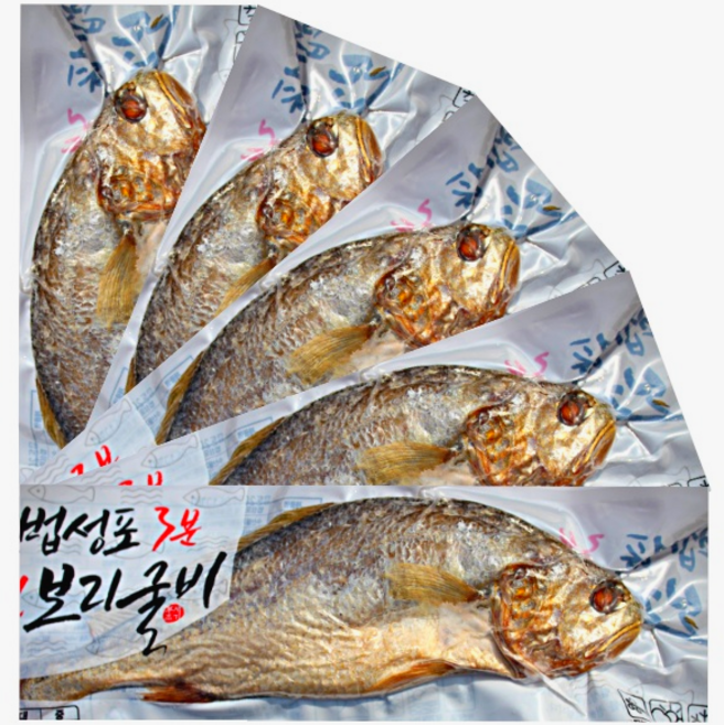 영광 법성포 보리굴비 전자렌지3분조리 선물세트, 5개, (대)28~29cm 175g내외