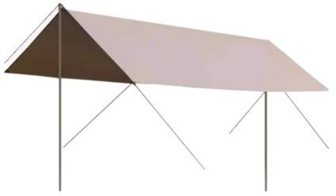 블랙코팅 타프쉘홀리데이 타프 스크린 타프스크린 고급 캠핑 방수포 미색 1개, 3mx4.5m, 베이지색