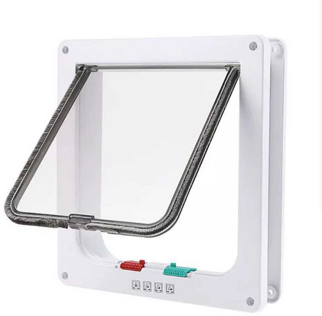 방묘문 펫도어 애완 동물 스크린 도어 잠글 수 있는 강아지 안전 마그네틱 플랩 개 고양이 대형 중형 개를, XL(27.5x25cm), 1개