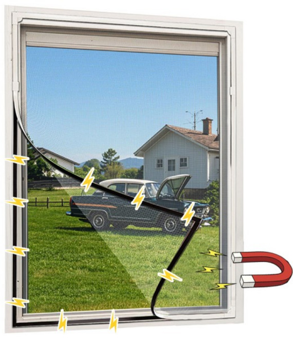 TYMF 흰색 자석 창문 모기장 DIY 메쉬 얇은 명주 그물 보이지 않는 스크린 유리 커튼 사용자 정의 곤충 방, 05 Height 60cm, 13 Width 50cm, 1개