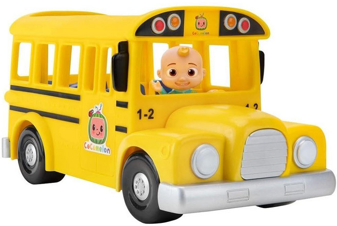 CoComelon 공식 음악이 나오는 노랑 스쿨 버스 'Wheels on The Bus'의 동영상 탈착식 JJ 피규어 유아 캐릭터 [영어] 버전 [호환], CoComelon 공식 음악이 나오는 노랑 스쿨 버스,