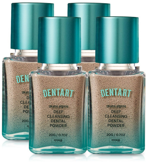 덴타르트 분말 가루치약 충치 예방 구취 입냄새제거 잇몸염증완화 고체치약, 4개, 20g