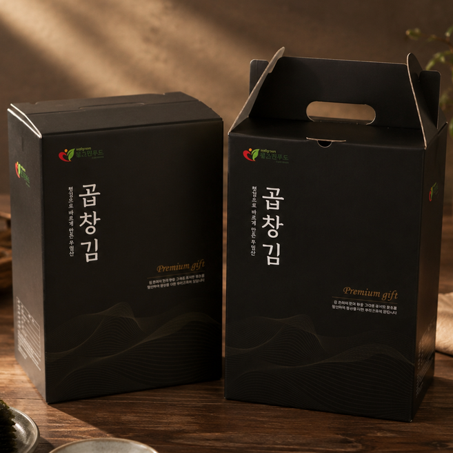 국내산 프리미엄 곱창김 100매 선물세트, 4세트, 380g