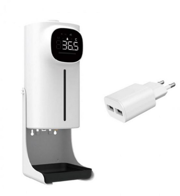 K9PRO Plus 무선 손소독기 자동센서 온도측정기 비접촉 온도체크 충전식배터리포함, K10Pro A세트(+ 2포트 충전기)