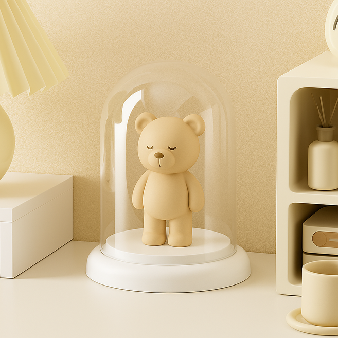 레디박스 전시박스 레고 피규어 모형 소품 핸드메이드 수납함, 1개, 크림 화이트