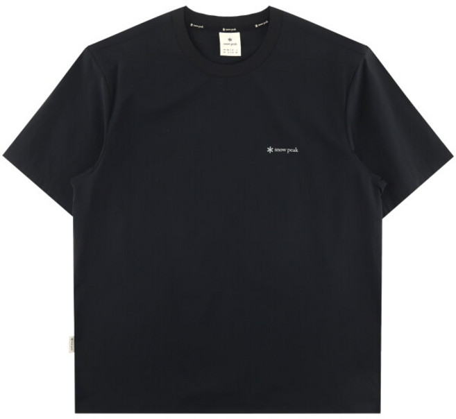 [스노우피크] 남성 루트 레터링 우븐 패치 반팔 티셔츠 S26MMRTS82 BK