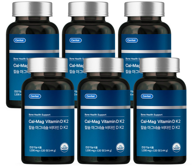 세비톨 칼슘 마그네슘 비타민 D, 120정, 6개