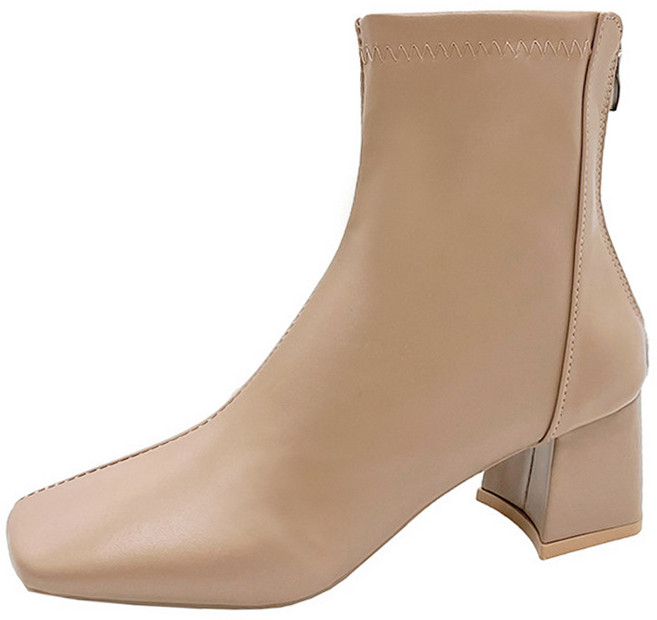 타니즈 로웬 스퀘어 미들 지퍼 앵클 삭스부츠 ( 6cm )