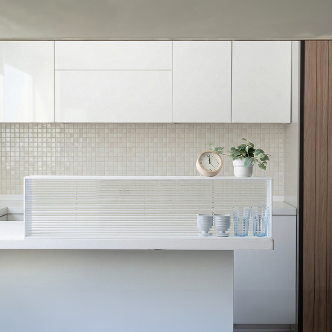 아일랜드식탁 가림막 깨지지 않는 주방 가림막 파티션 테이블 가림막 미니파티션, 화이트1200