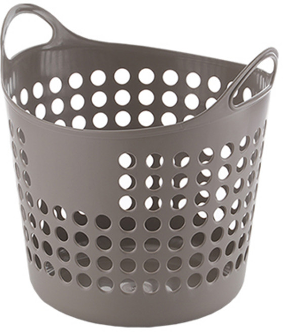 다용도 세탁바구니 소형 중형 대형 빨래통, 브라운, (소)20L