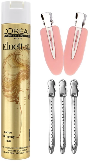 로레알 에르네뜨 사틴 헤어스프레이 500ml+뿌리볼륨 헤어핀셋 5개 랜덤증정, 1개, 500ml - 쿠팡