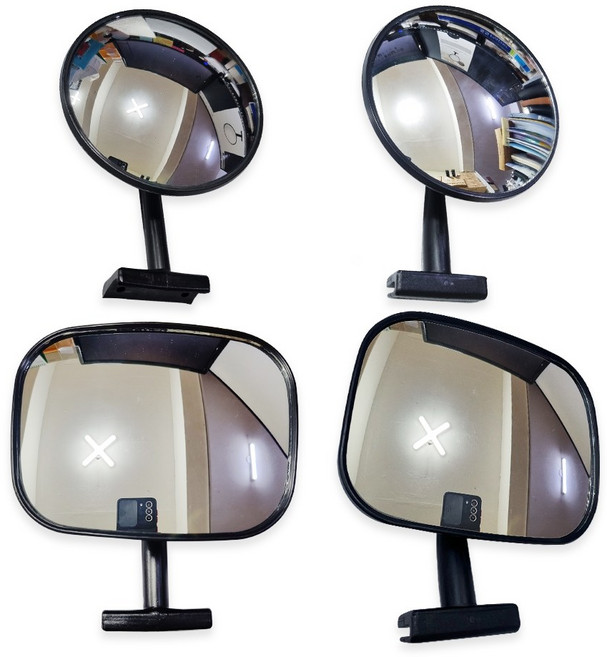 원형광각미러/사각광각미러/ㄷ자/ㄱ자/옵션/1개/광각미러/보조사이드미러/그랜드스타렉스/스타렉스/사각지대/어린이집차/학원차/특장차/택배차/포터2/봉고3/화물차/특장차광각미러/사, A타입 원형광각미러-기역자, 1개, 봉고3