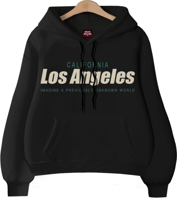 몰토벨리노 [ANSANGSA] 캘리포니아로스엔젤리스A 여성 오버핏 후드 티셔츠