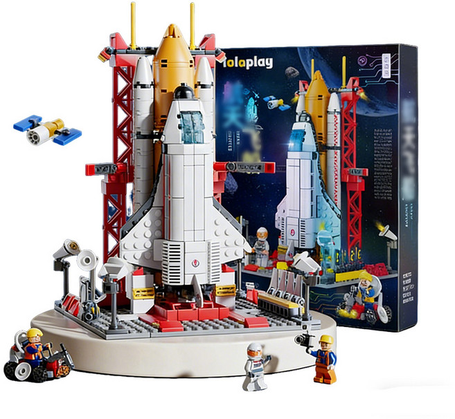 토요요 우주 로켓 블록 장난감 조립 우주선 발사 기지 어린이 역할놀이 선물 추천 JM-HT1, 1개, 우주선 500피스