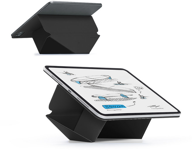 MOFT 다이내믹 폴리오 아이패드 마그네틱 케이스 거치대, 아이패드 프로11(M4), 제트블랙, 1개