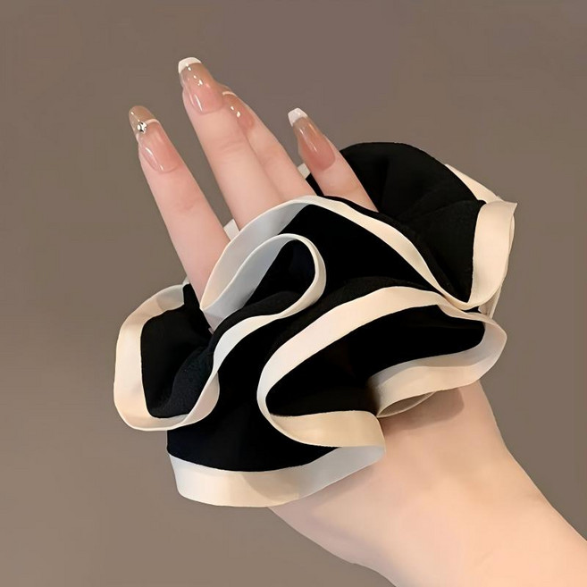 로맨틱한 실크 볼륨 헤어슈슈 러플 곱창밴드