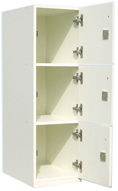 sy개인사물함3인용 학원 락카장 사무용락카 보관함 완제품, 화이트(연한미색)B형(하부장), 3단