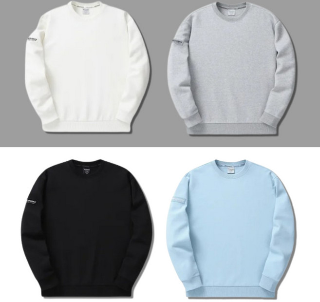 (국내매장정품) 디스커버리 남성 맨투맨 4가지 컬러 심플 와펜 로고 야외활동 활동성 편안함 세탁 복원력 우수 경량 흡습속건 봄 가을 간절기 남자 티셔츠