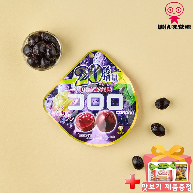 코로로 그레이프 젤리 + 맛보기사탕 제공 / 정식수입, 48g, 1개