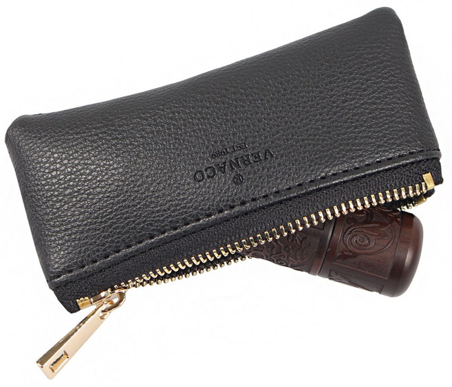 국산 미니 가죽 도장지갑 인감도장케이스, 블랙