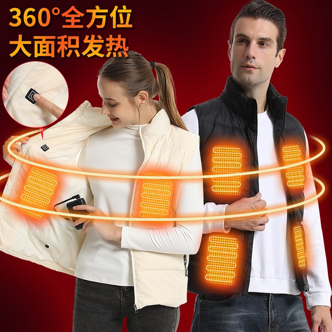 羽絨服發熱馬甲 發熱衣 保暖衣 加熱背心 電熱馬甲 智能羽絨棉 馬甲背心 電熱背心 外套背心 男