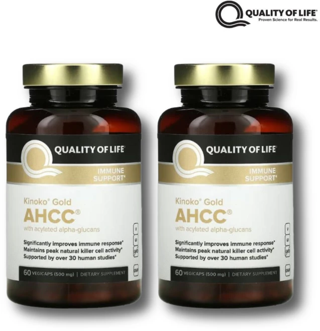 프리미엄 키노코 골드 AHCC 500mg 버섯보충제 식물성 베지캡슐 60정, 2개 - 쿠팡