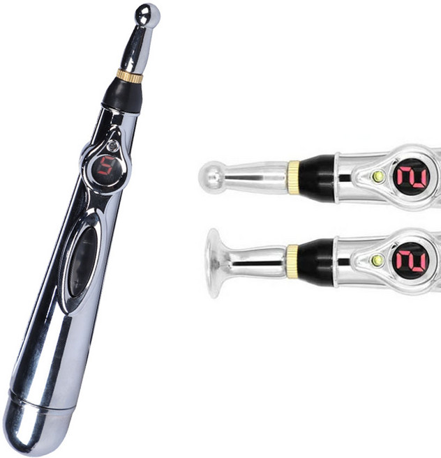 헬스투오 선물용 저주파펜 EMS 마사지펜 지압펜 마사지기 안마기 운동기구 목 어깨 팔 손마사지기 혈자리 릴렉스펜 힐링펜, 1개