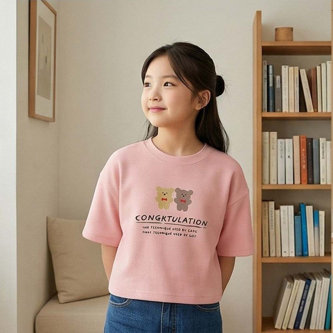 말괄량이 주니어의류 10대의류 초등학생옷 여아의류 반팔티 티셔츠