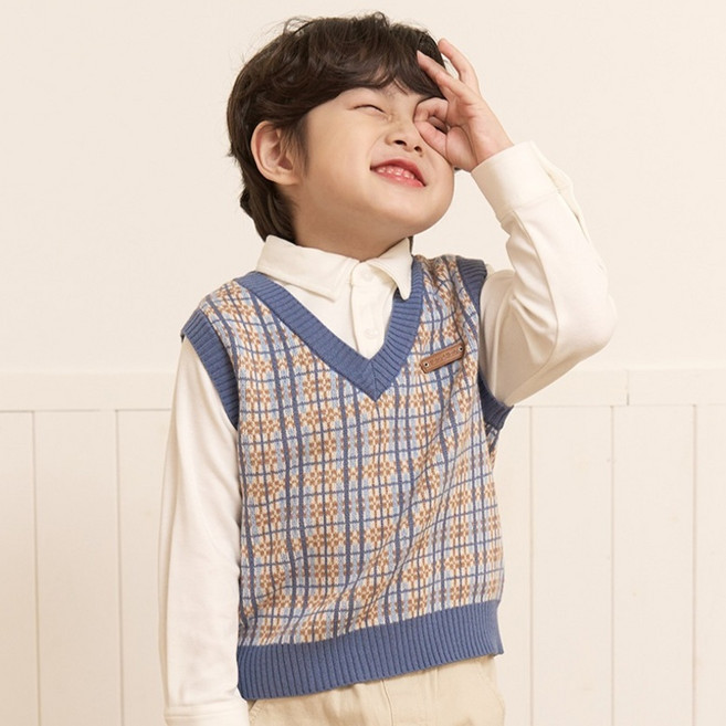 [아동/치크] 레이어드 자가드 조끼 CKKA2511B_NC강서점