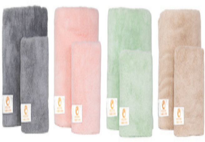 펫스츄리 반려동물 목욕타올 2종 세트, 민트, 1세트