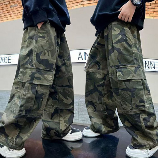 헬로가든 보이밀리터리카고 바지