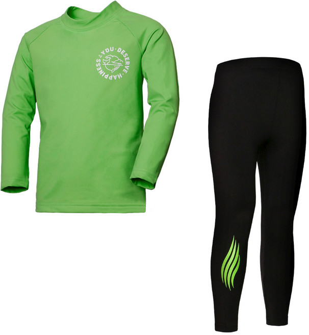 유라비 아동복 스탠다드 돌핀 긴팔 래시가드 카이트 워터 레깅스 긴바지 수영복 상하세트