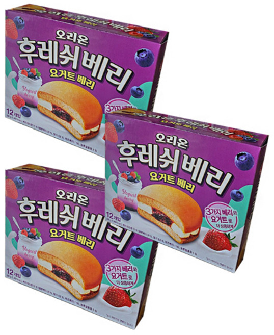오리온 후레쉬요거트베리 336g 12개입 3개