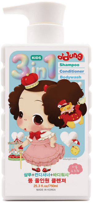 뚱 패밀리 향기좋은 로즈 올인원 클렌져, 1개, 750ml