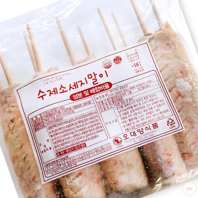 JC 수제 소시지말이 핫바 1.35kg 135gX10개 오징어문어바 어묵핫바 새우핫바