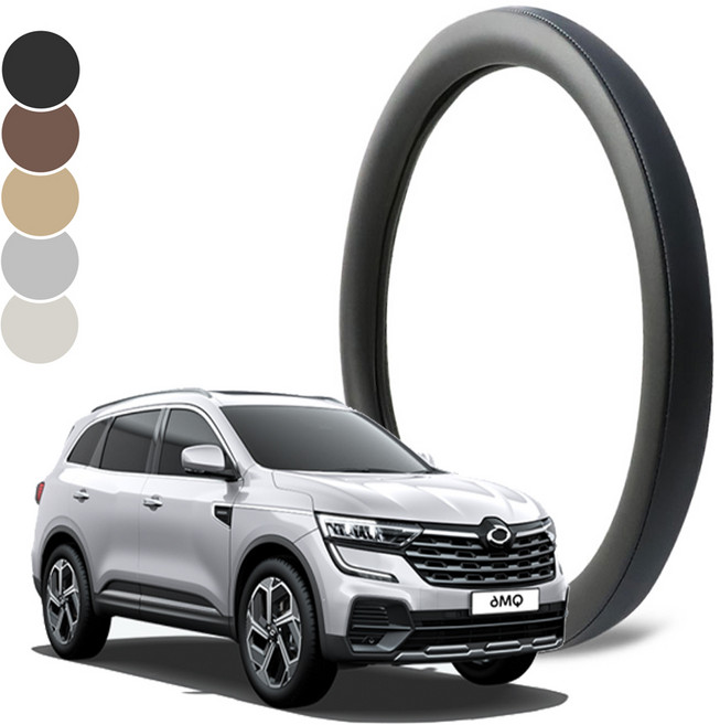 딜온 프리미엄 순정형 듀얼라인 핸들커버 QM6 전용 국내제작, 모노블랙