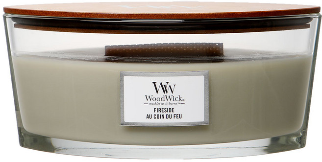 우드윅 허스윅 플레임 일립스 캔들 453 g 파이어사이드, 1개