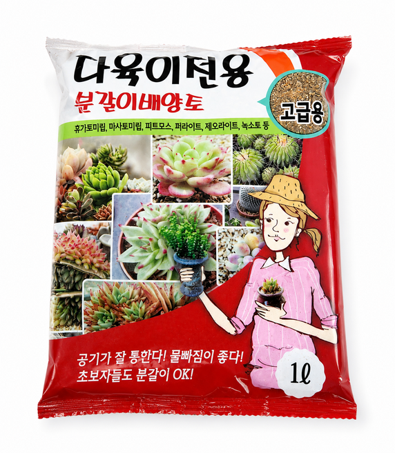 SN월드 다육이전용 분갈이흙, 1개, 1L