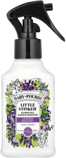 푸푸리 베이비푸리™ 리틀 스팅커™ 기저귀통 냄새 제거제 라벤더 베르가못 향 100ml (3.4 fl oz) POO-02653 - 쿠팡