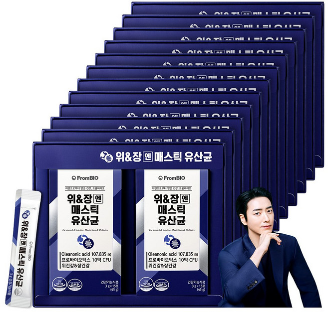 [본사기획세트]위&장엔 매스틱 유산균 위건강 매스틱검 프로바이오틱스, 30회분, 12세트