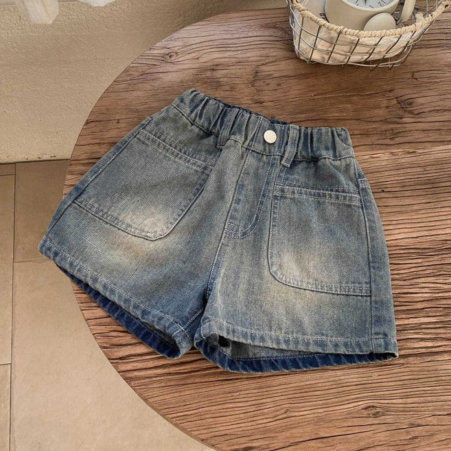 해피유통어린이 여아 여름 하이웨스트 캐주얼 반바지 심플 디자인14세 이상 XG03