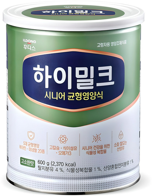 하이밀크 시니어 균형영양식, 600g, 1개