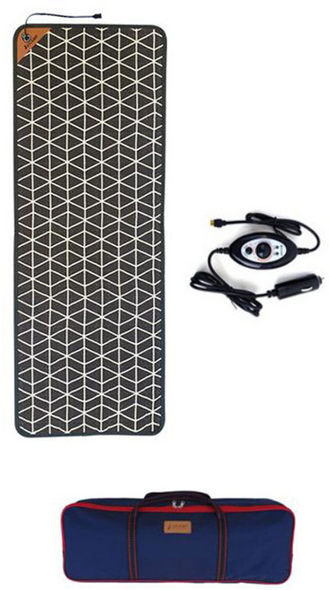 유캠프 스마트 탄소온열매트(1인용) 카본 DC 12V + 1인용 가방 세트, 진그레이+1인용가방 세트