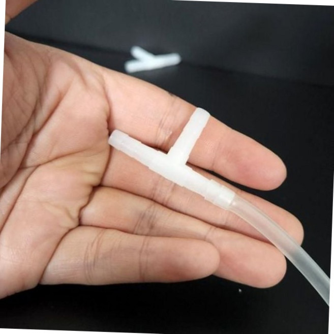 수족관 어항 에어 기포기 산소 분배 4mm 호스 t자 연결 캡 밸브 부품 분배기 부속