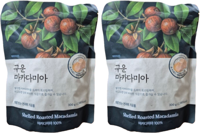 구운 마카다미아, 2개, 300g