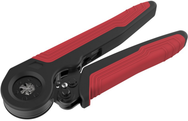 전문가용 펜홀압착기6각 10-6 최신형 페룰 페놀 ferrule 핀 커넥터 터미널, 1개, 육각 색상(레드+블랙)