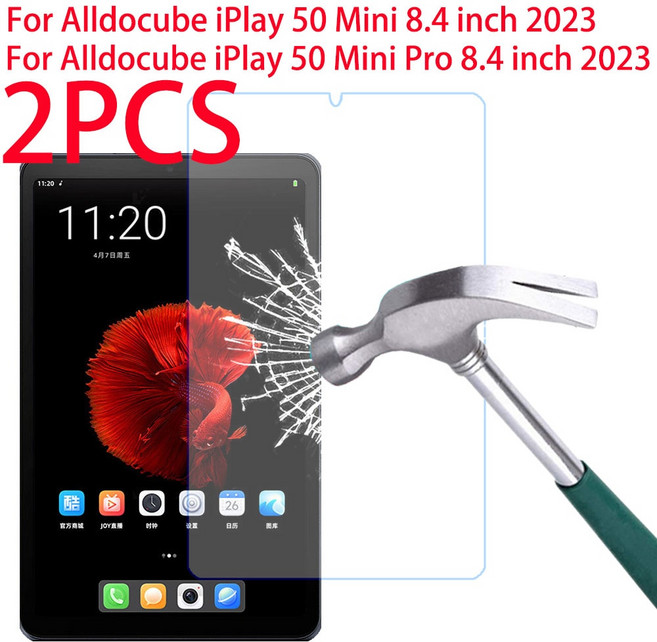 태블릿 PC 탭 패드 액정 보호 필름 Alldocube iPlay 50 용 9H 강화 유리 화면 보호기 8.4 인치 iPlay50 미니 프로용 2 개, [02] 2P-iPlay 50 Mini Pro